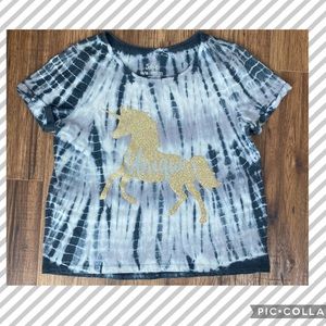 Justice Tie Dye "Unique" Unicorn Shirt